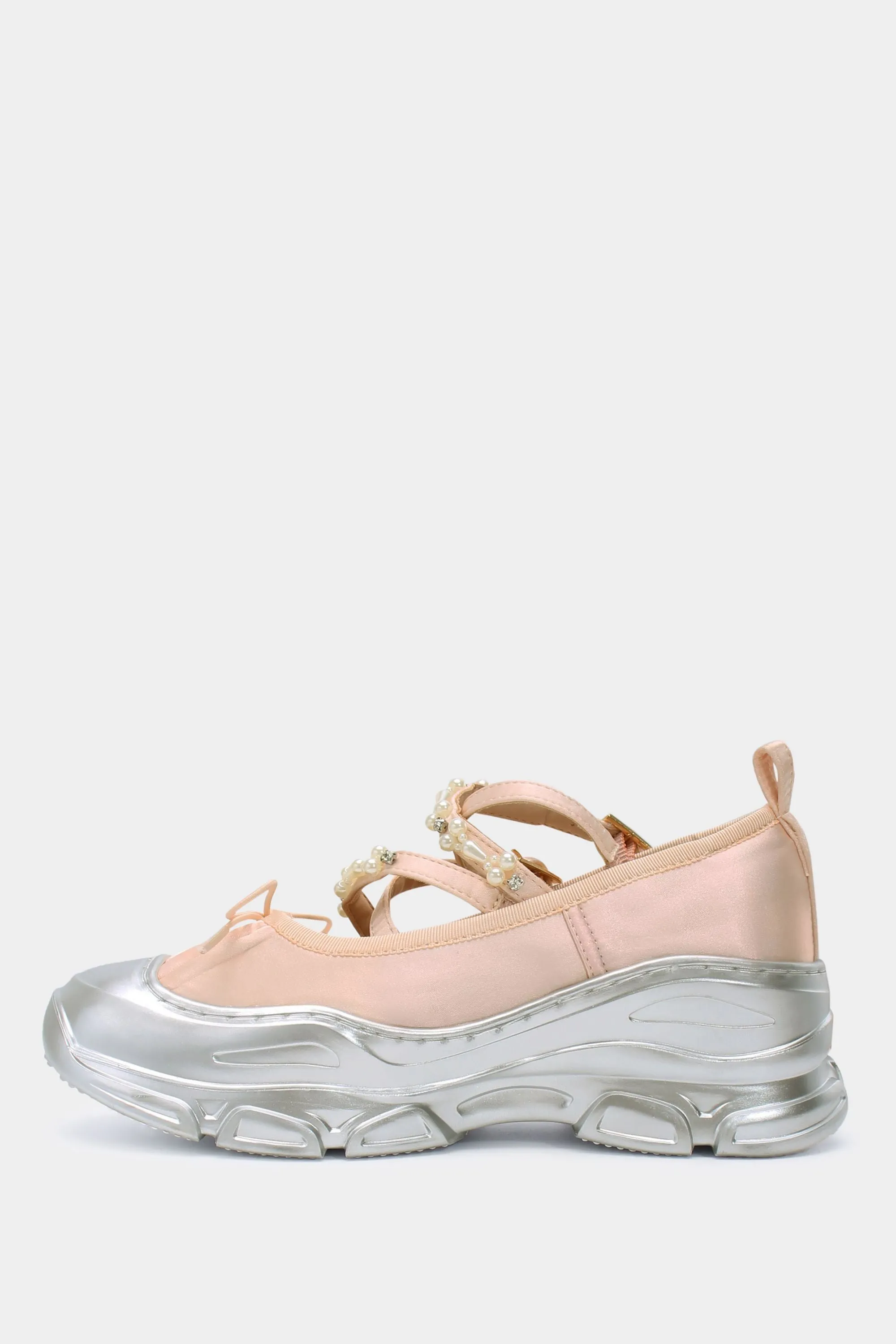 Ballet Sneakers - Pink/Silver