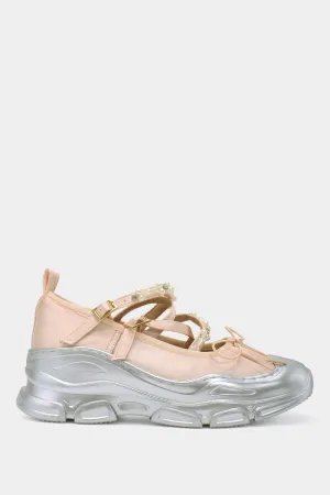 Ballet Sneakers - Pink/Silver