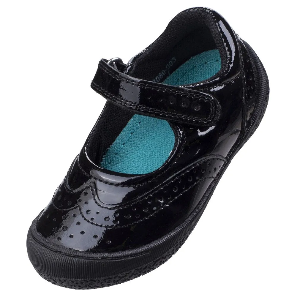 Black Patent Rina Patent Junior School Shoes