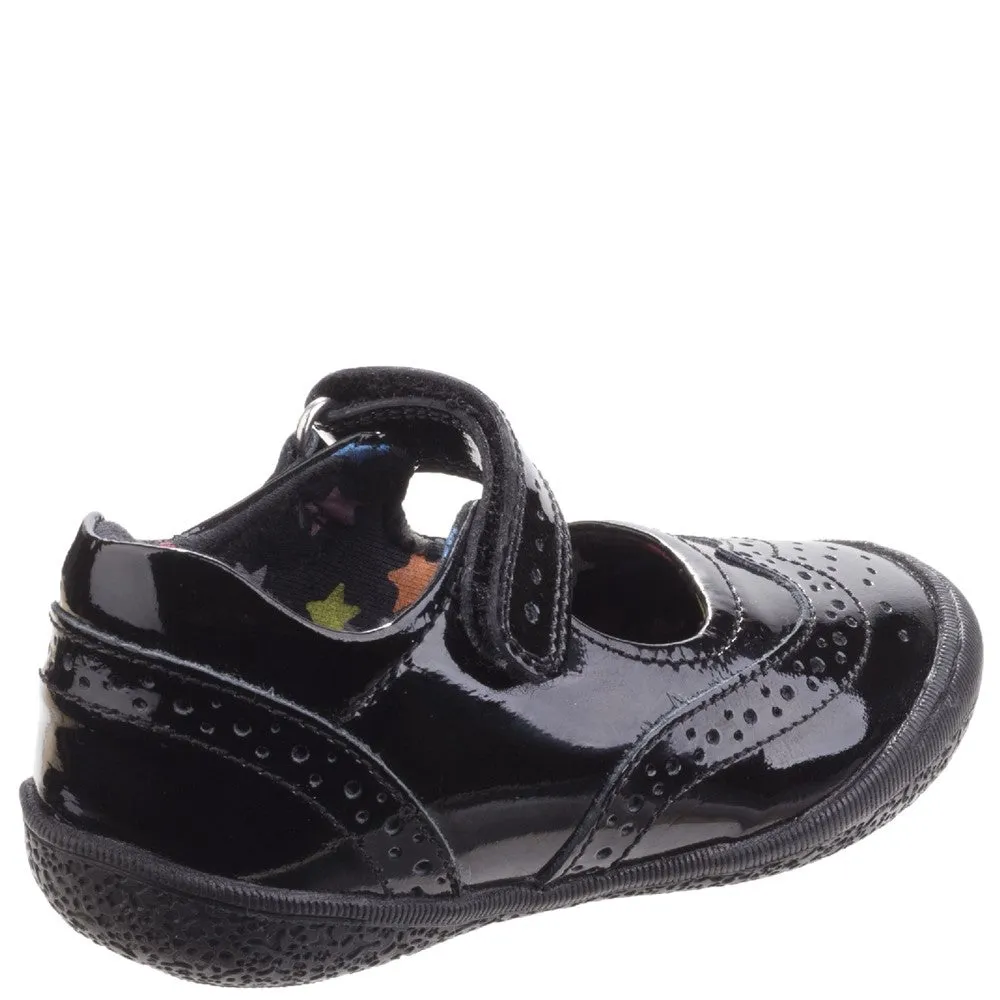 Black Patent Rina Patent Junior School Shoes