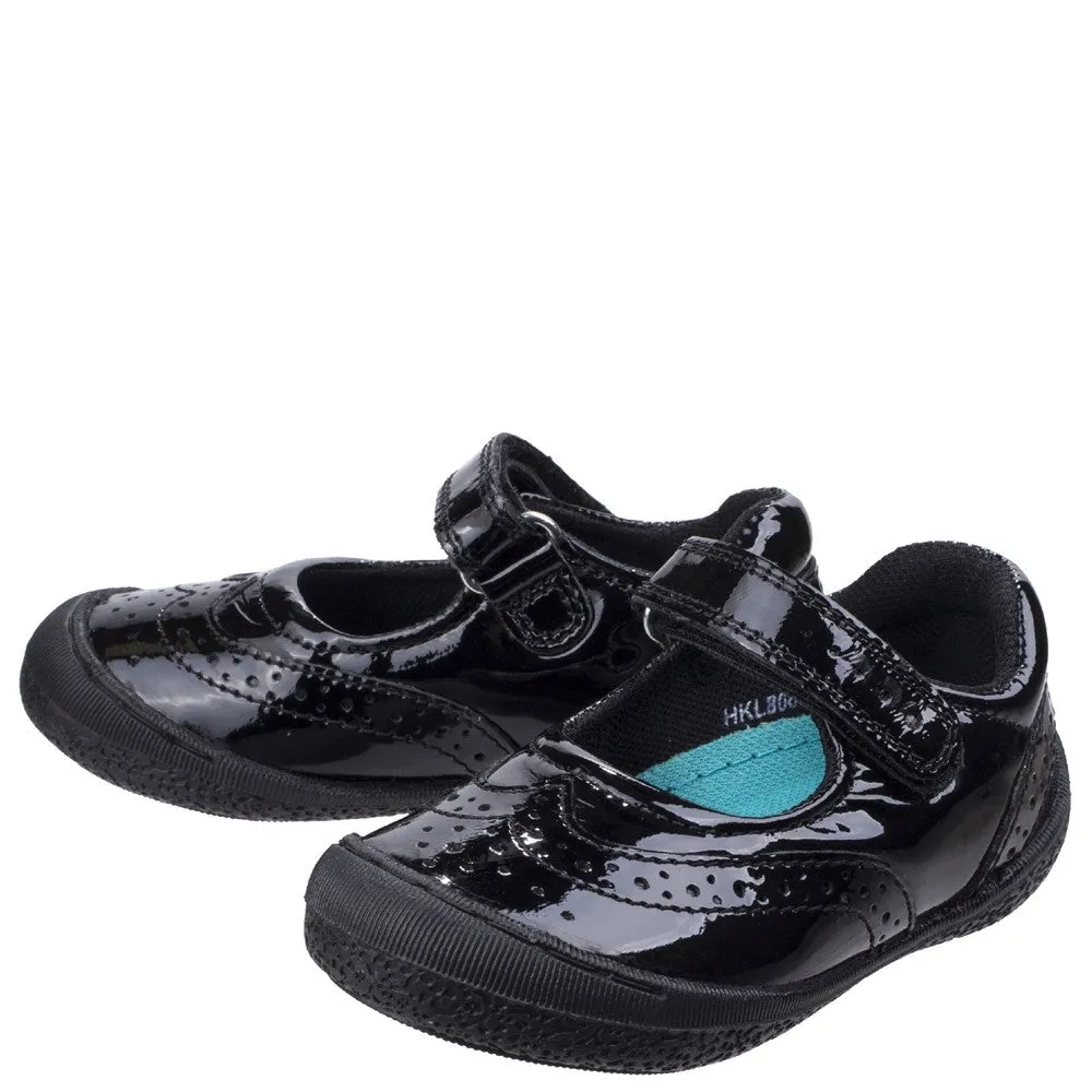 Black Patent Rina Patent Junior School Shoes