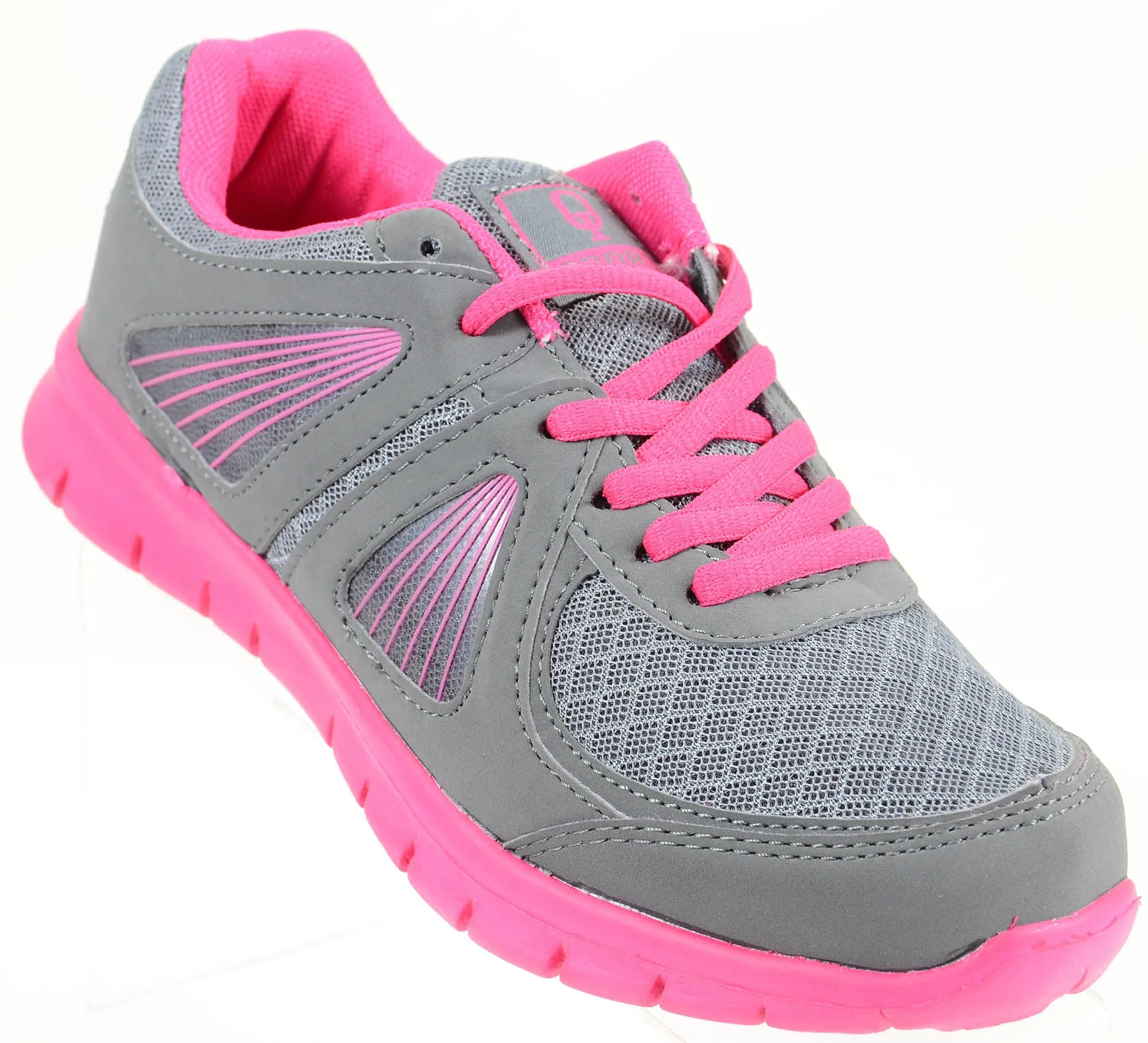 Bright Athletic Flexible Low Top Lace Up Lightweight Womens Fashion Sneakers