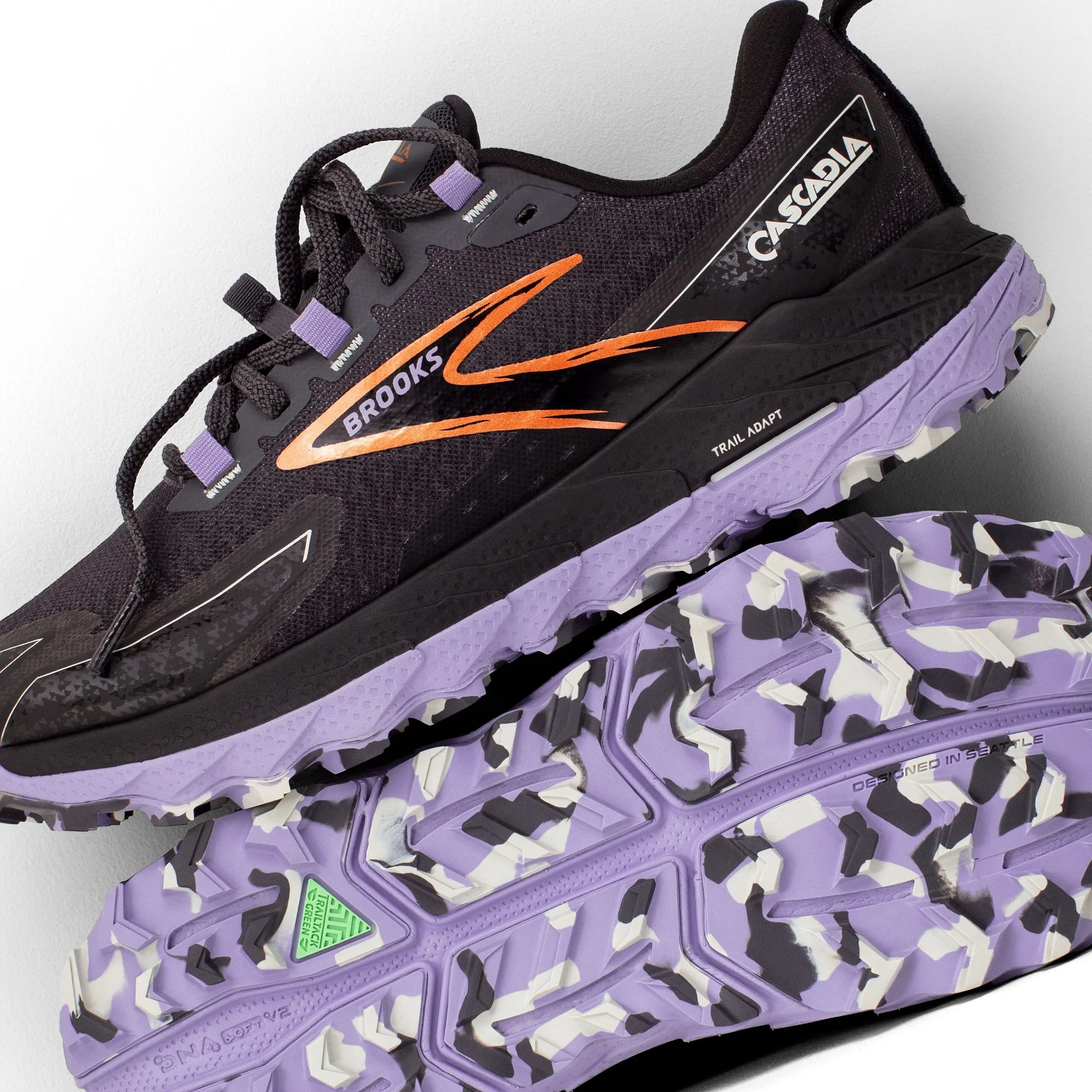 Brooks Cascadia 18 Wide | Ebony / Lavender / Copper | Womens