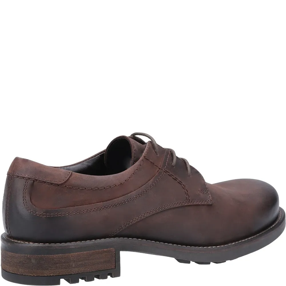 Brookthorpe Plain Toe Derby Shoes Brown