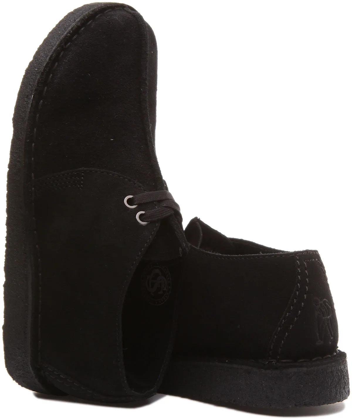 Clarks Originals Desert Trek In Black Suede For Men