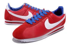 Classic Cortez Nylon Trainers Red Blue White Sneakers