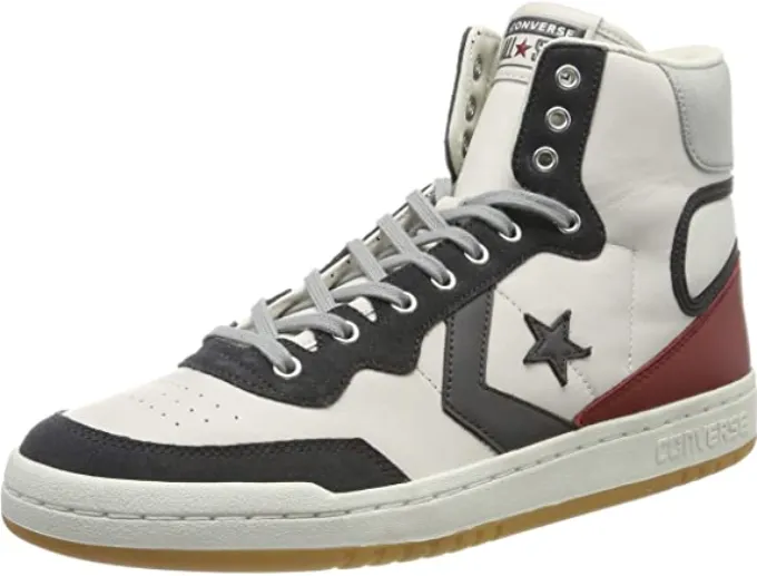 Converse scarpa sneakers da uomo in pelle Fast Break 162792C grigio chiaro