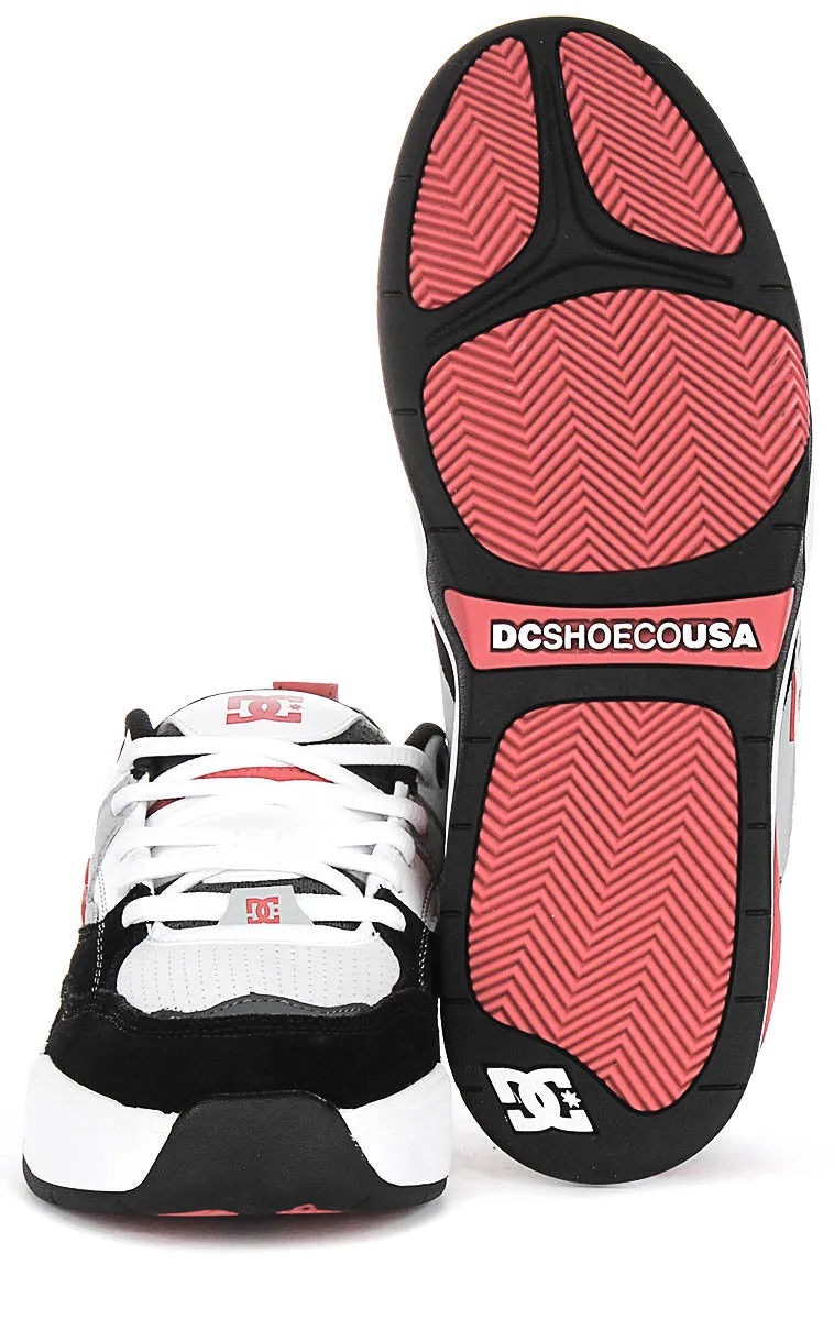 Dc Shoes Ascend In Wht Blk Red For Men