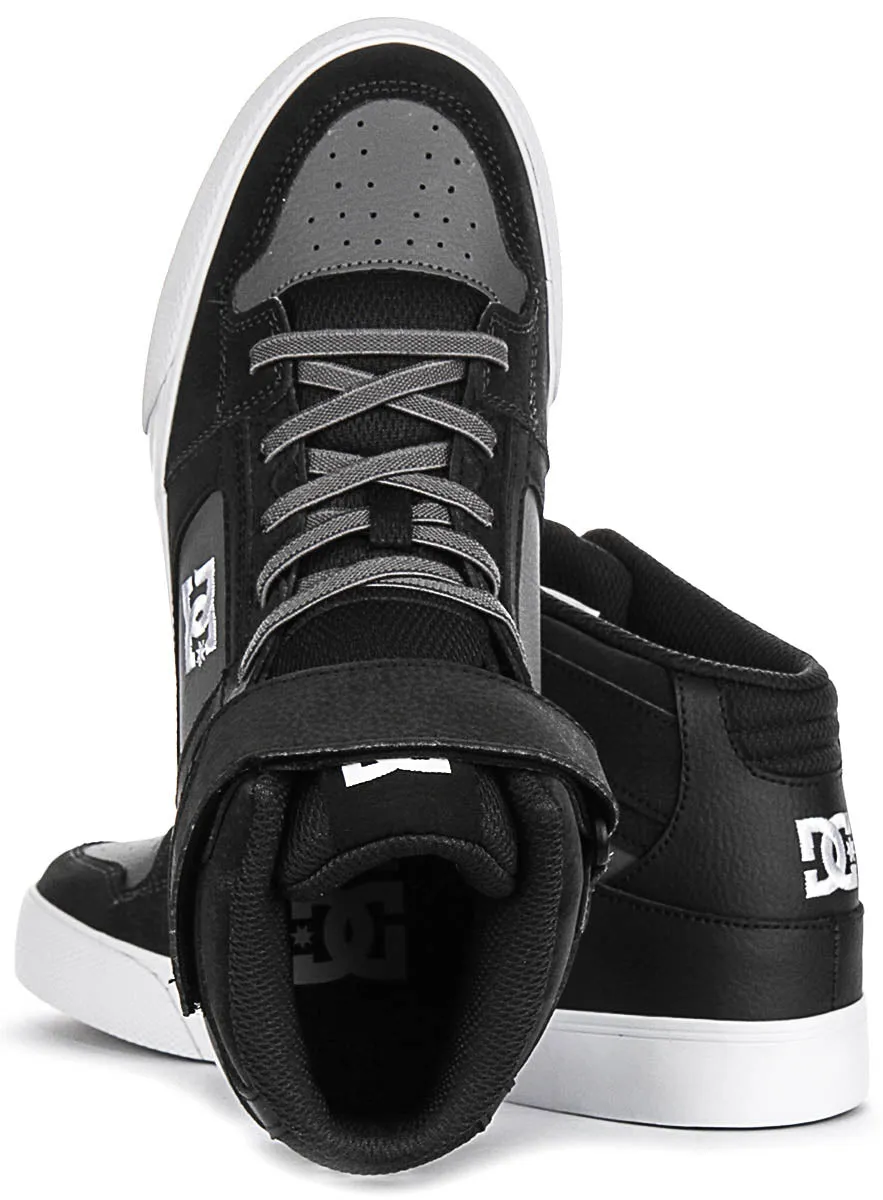 Dc Shoes Pure High Top In Grey For Youth