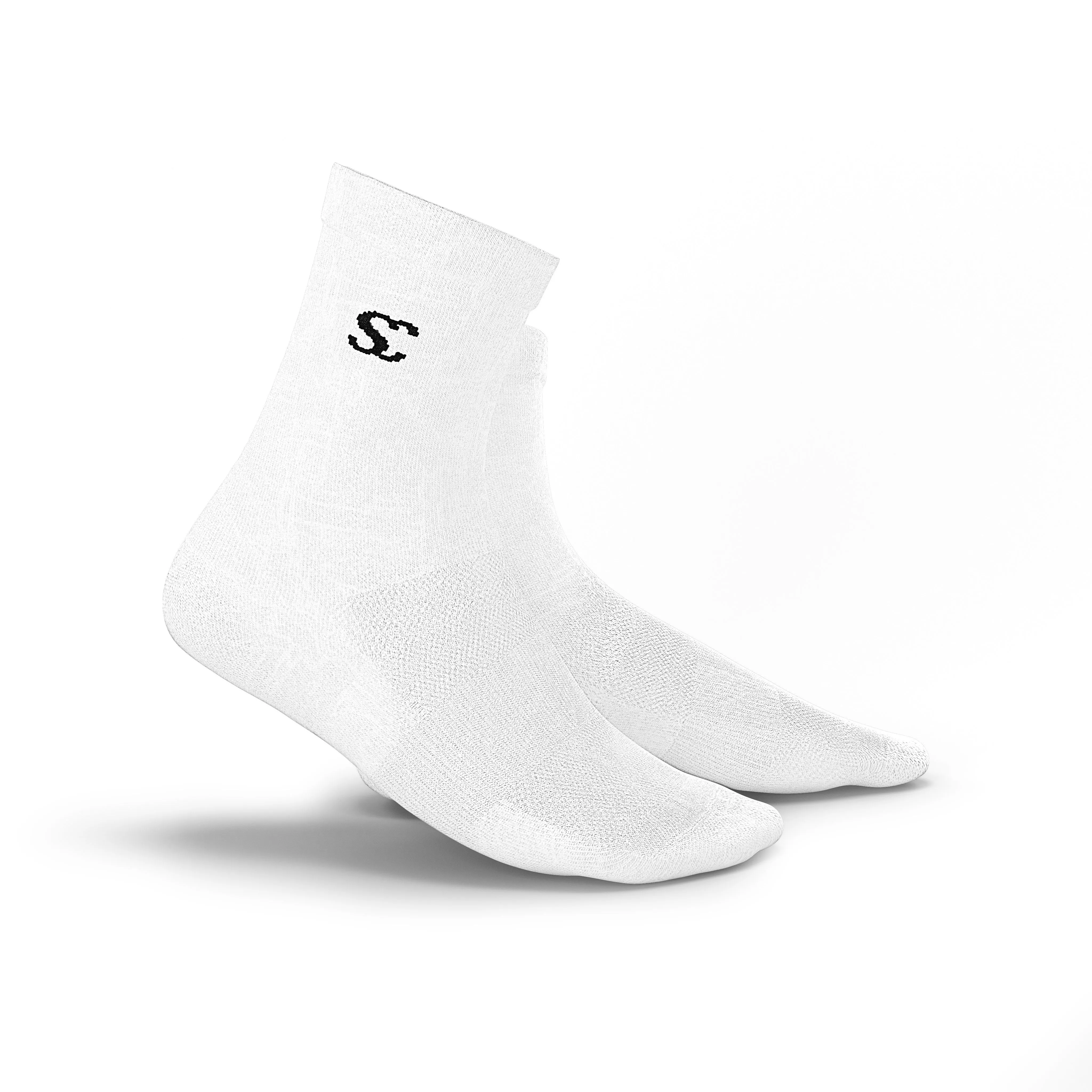 Everyday Essentials White Crew Socks - Unisex