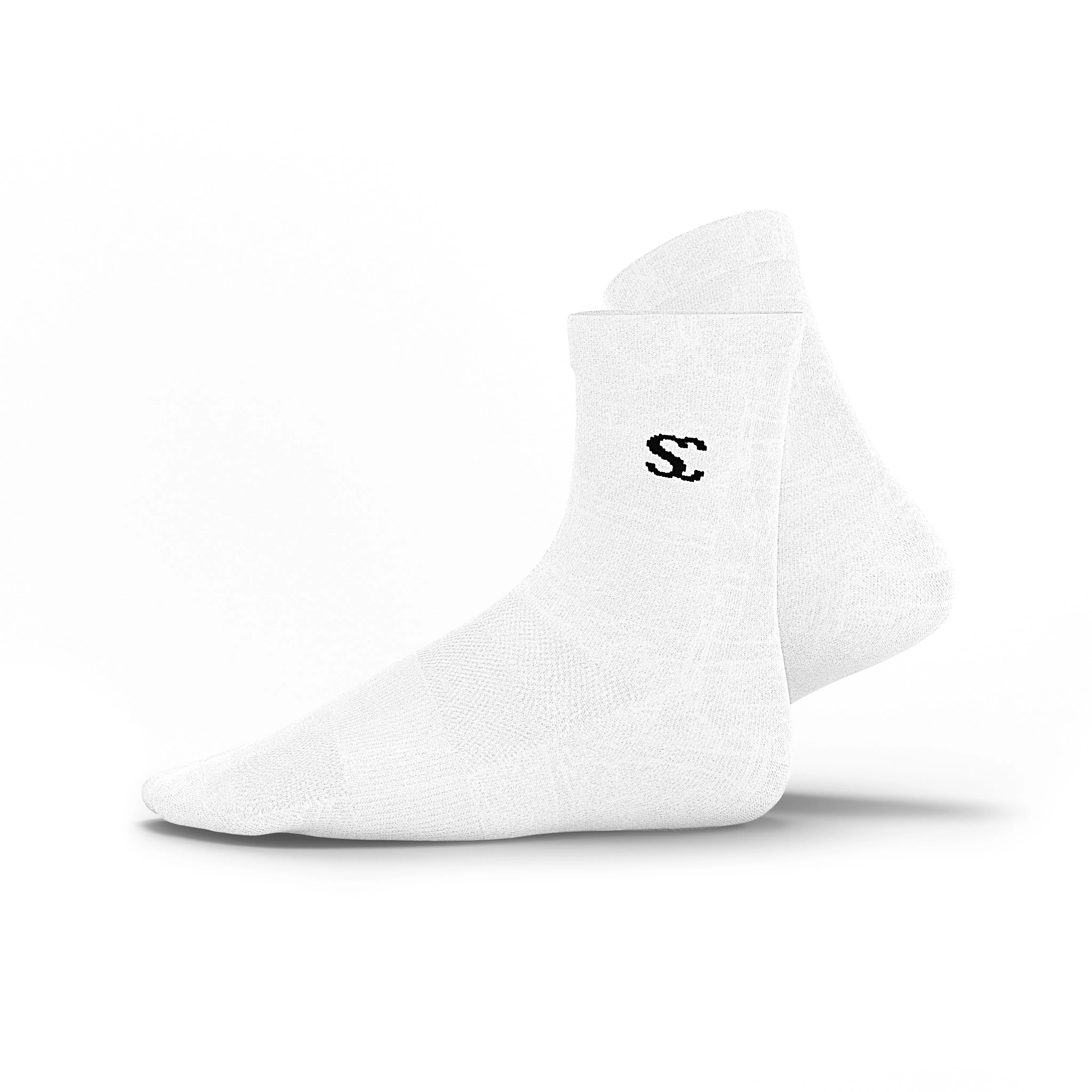 Everyday Essentials White Crew Socks - Unisex