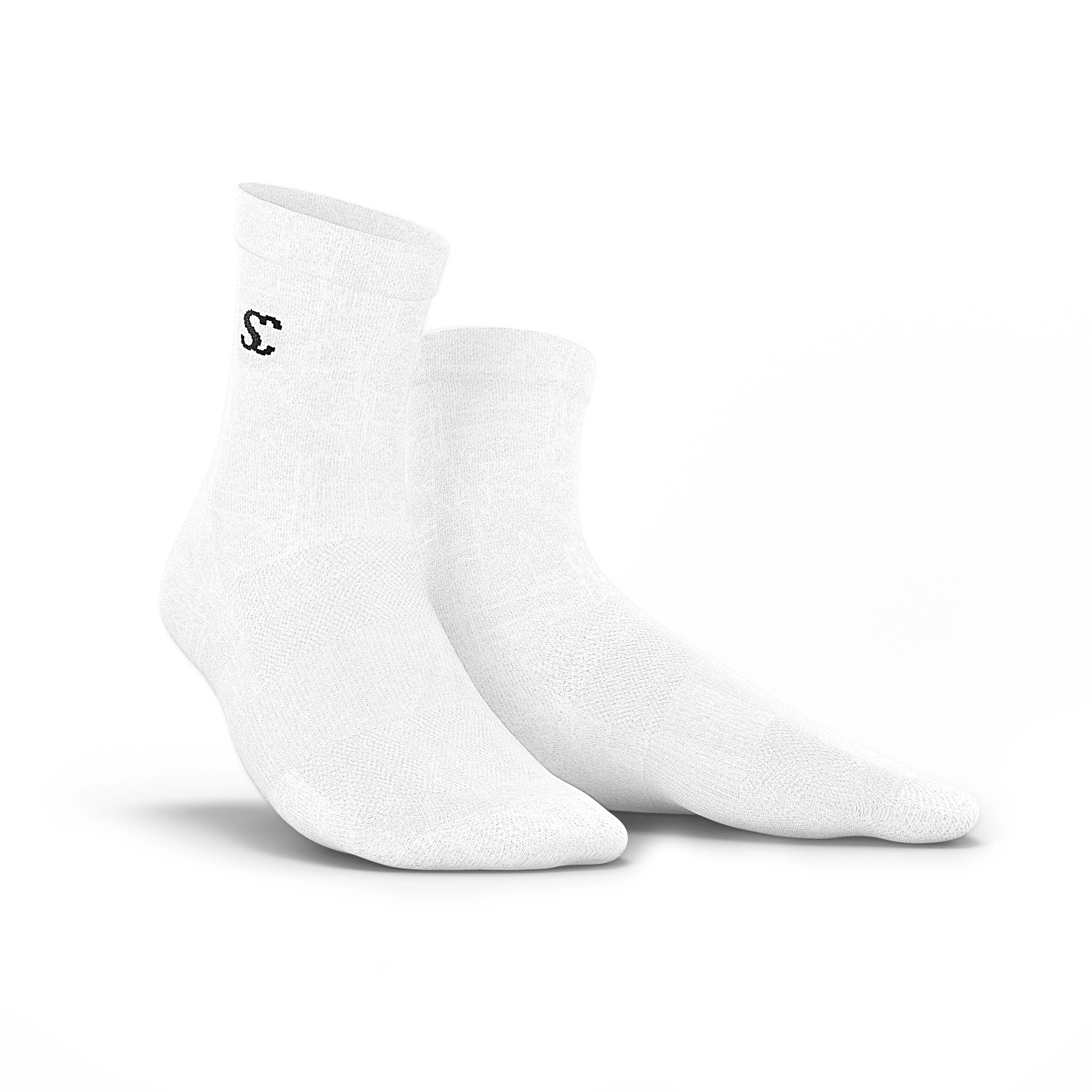 Everyday Essentials White Crew Socks - Unisex