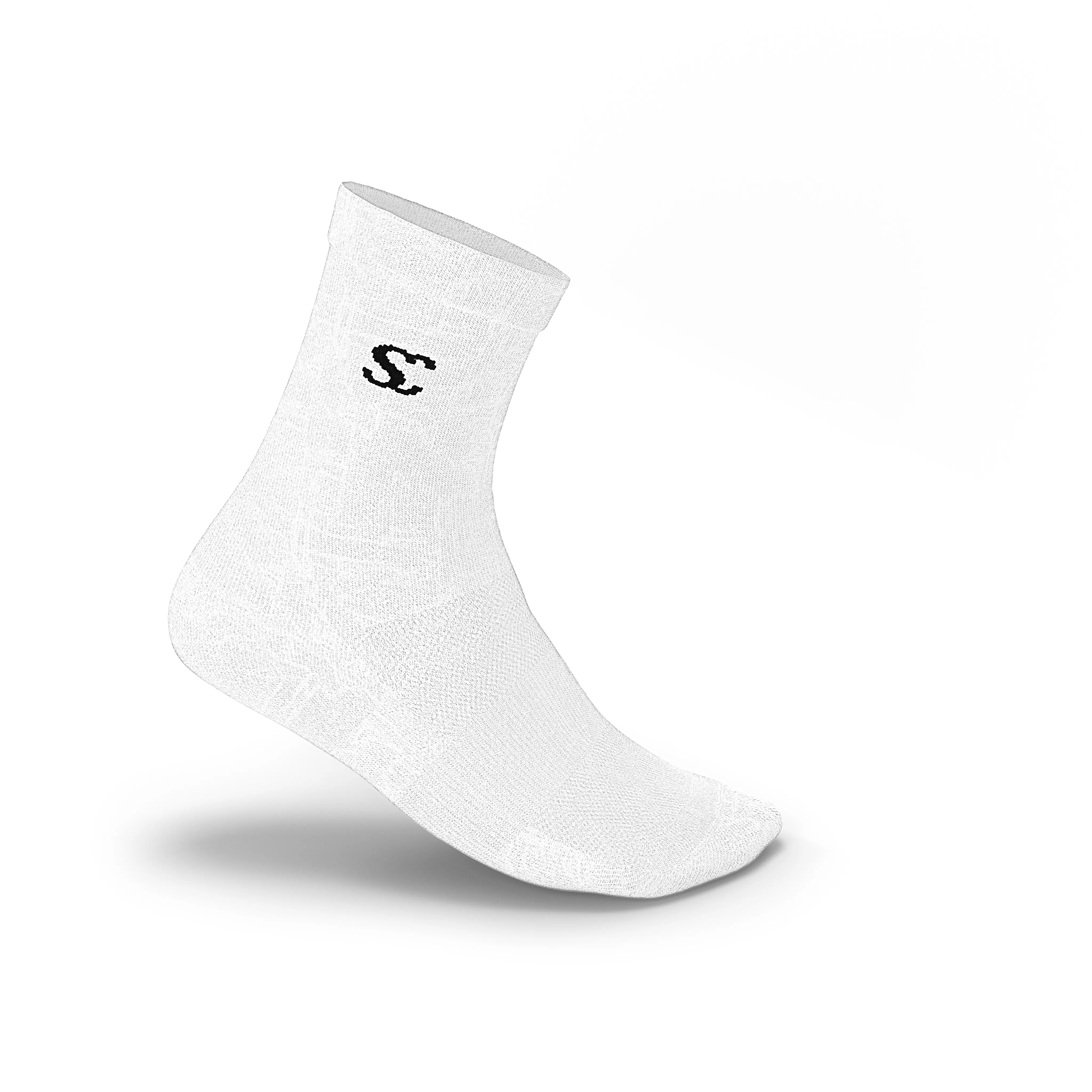 Everyday Essentials White Crew Socks - Unisex