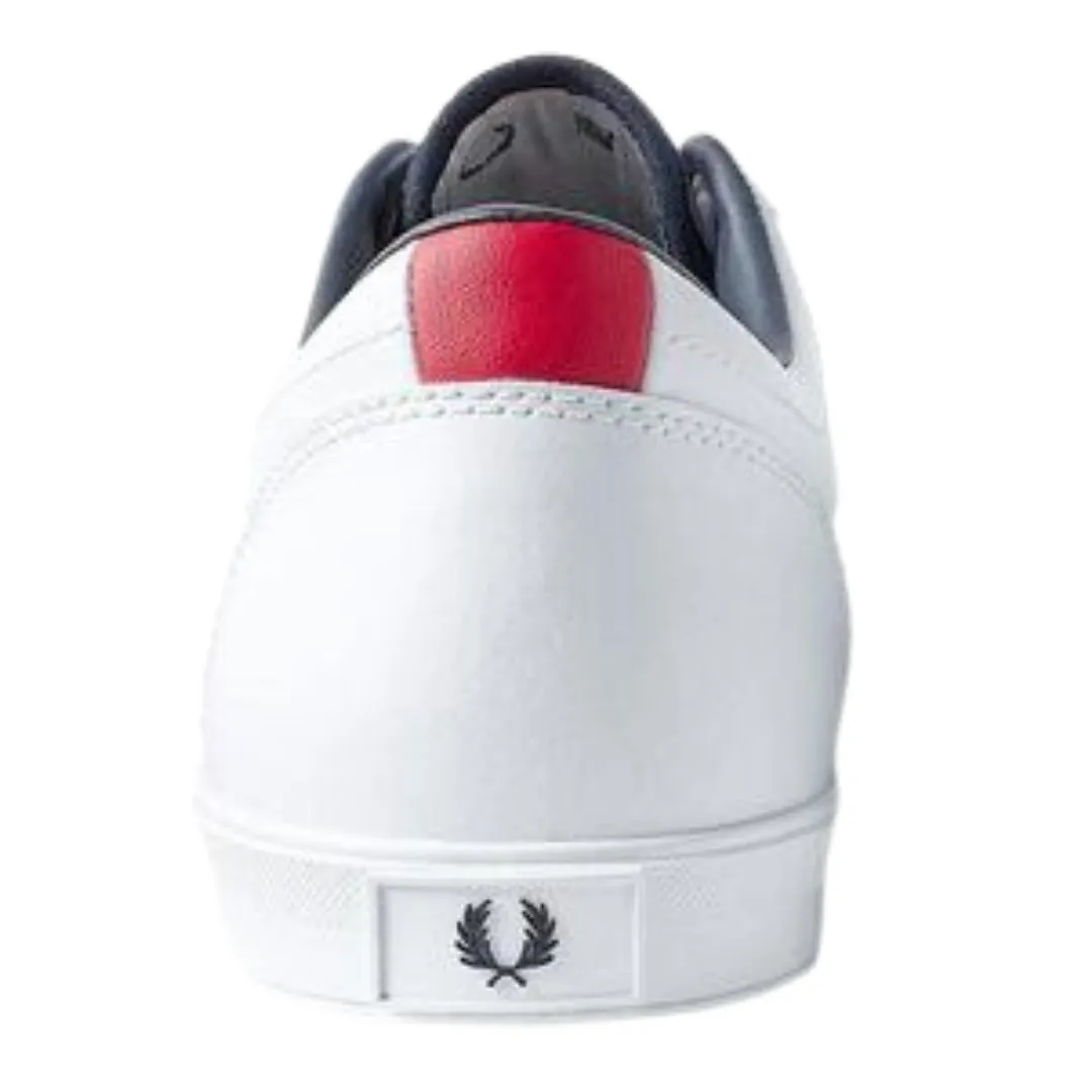 Fred Perry Baseline Perf Leather White Trainers