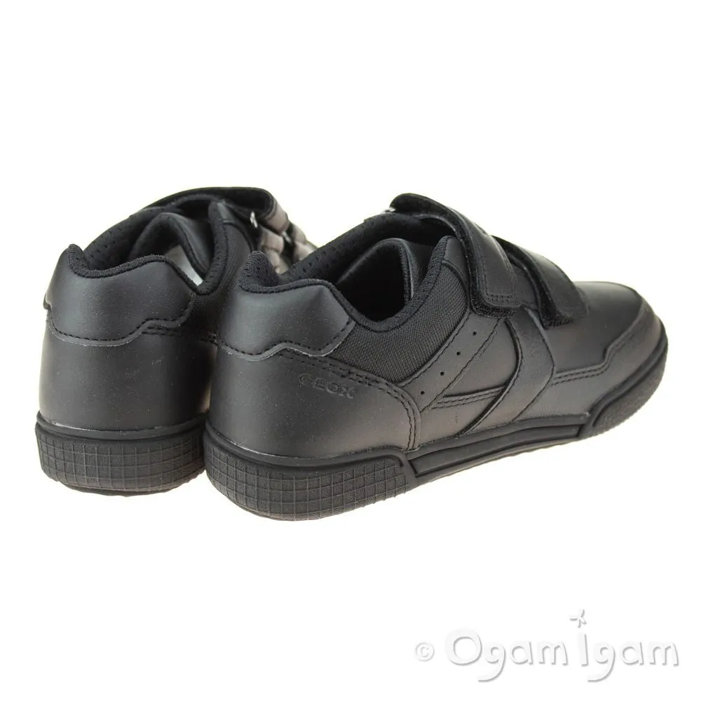 Geox Poseido Boys Black School Shoe