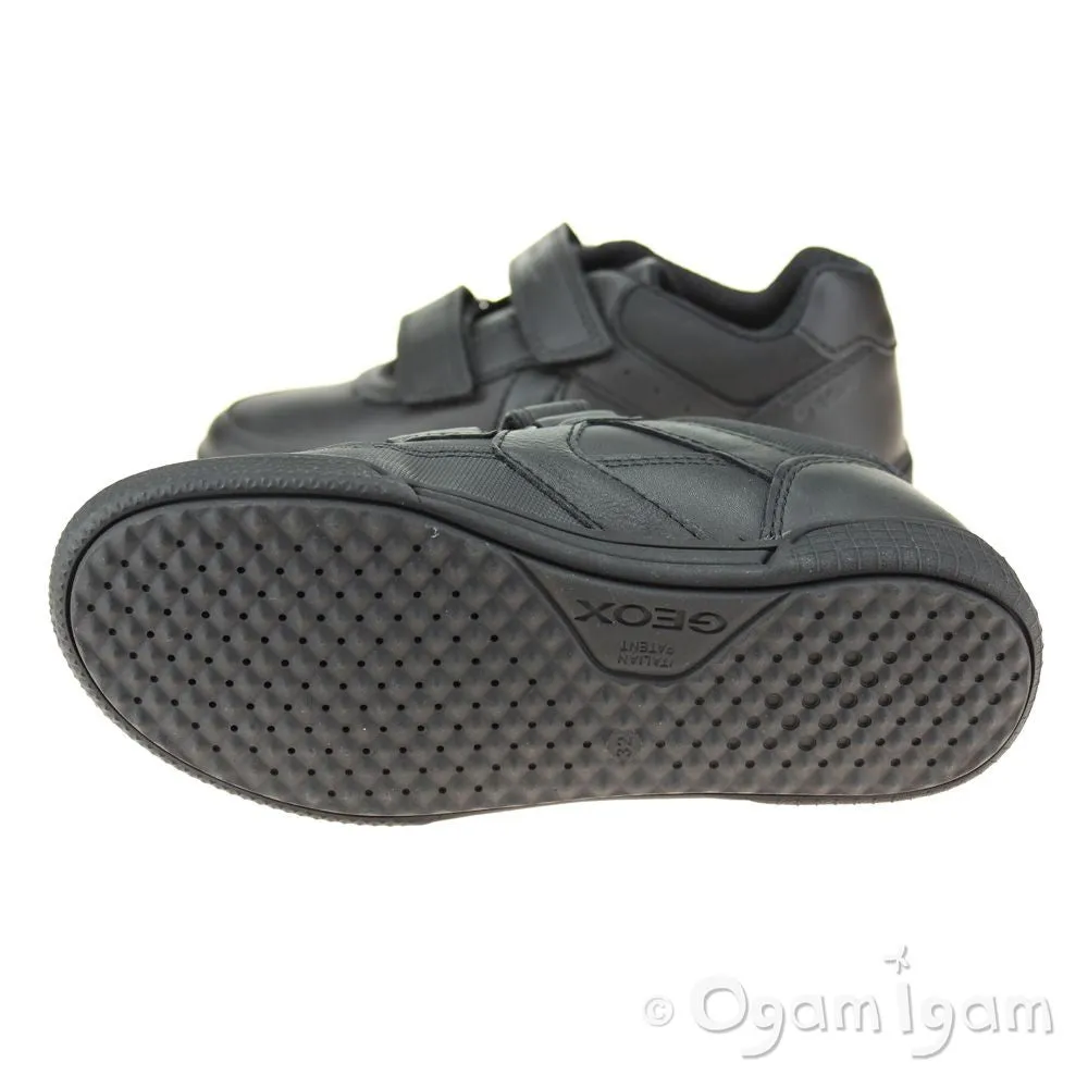 Geox Poseido Boys Black School Shoe