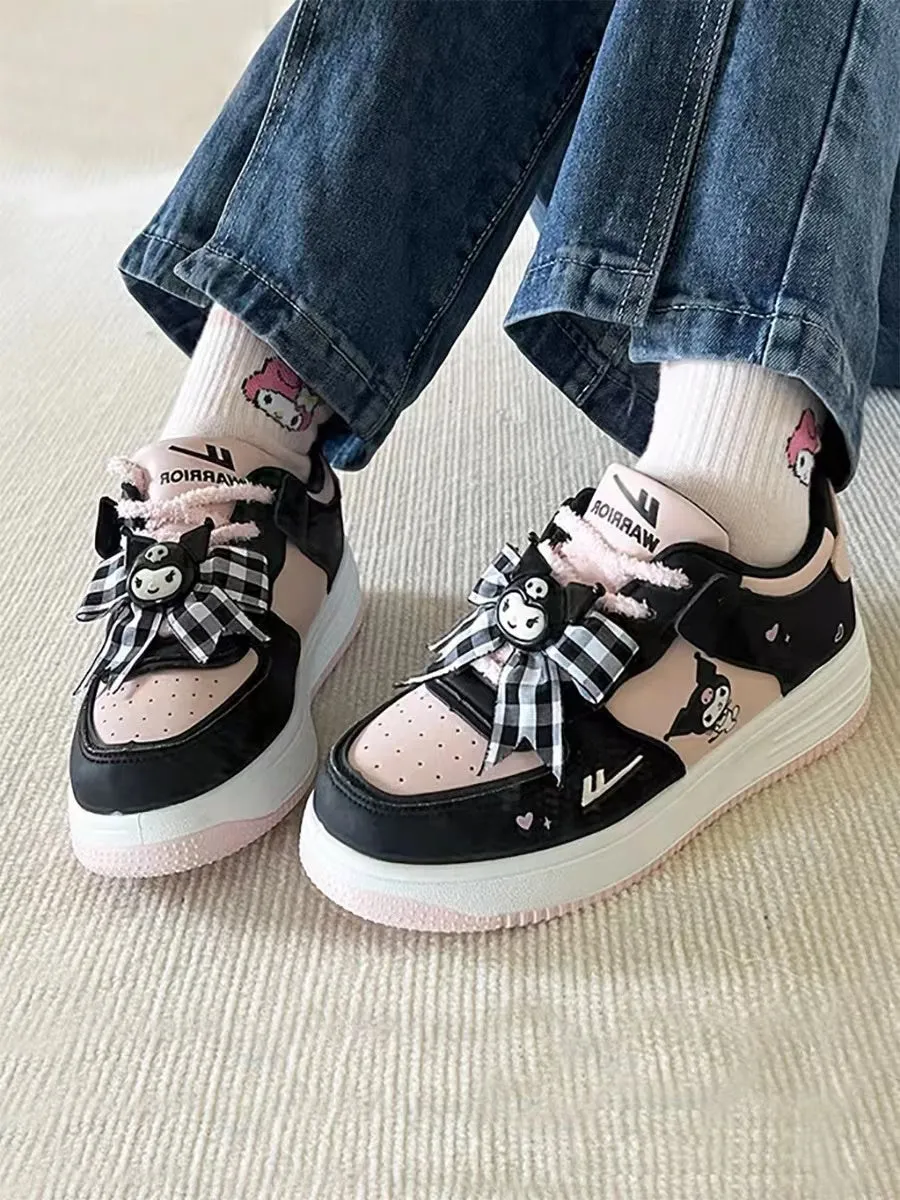 Kuromi Inspired Black and Pink Sneakers Trainers Runners