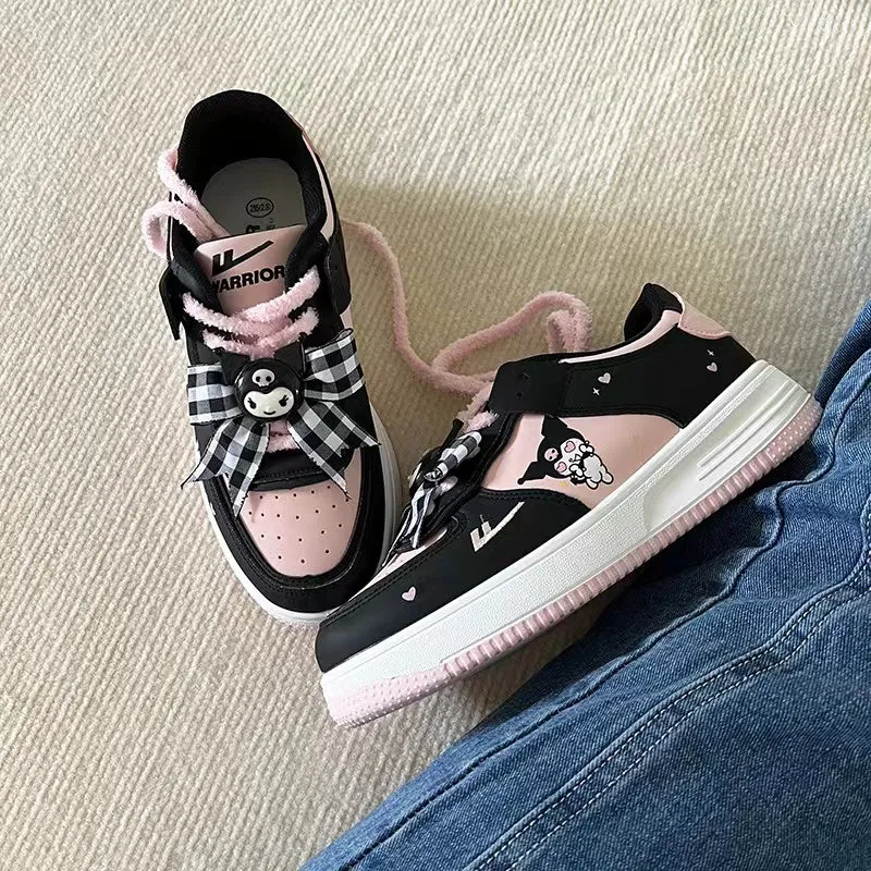 Kuromi Inspired Black and Pink Sneakers Trainers Runners