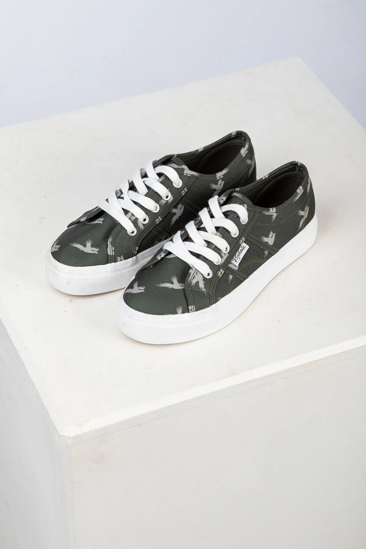 Ladies Canvas Platform Trainers - Roxby III