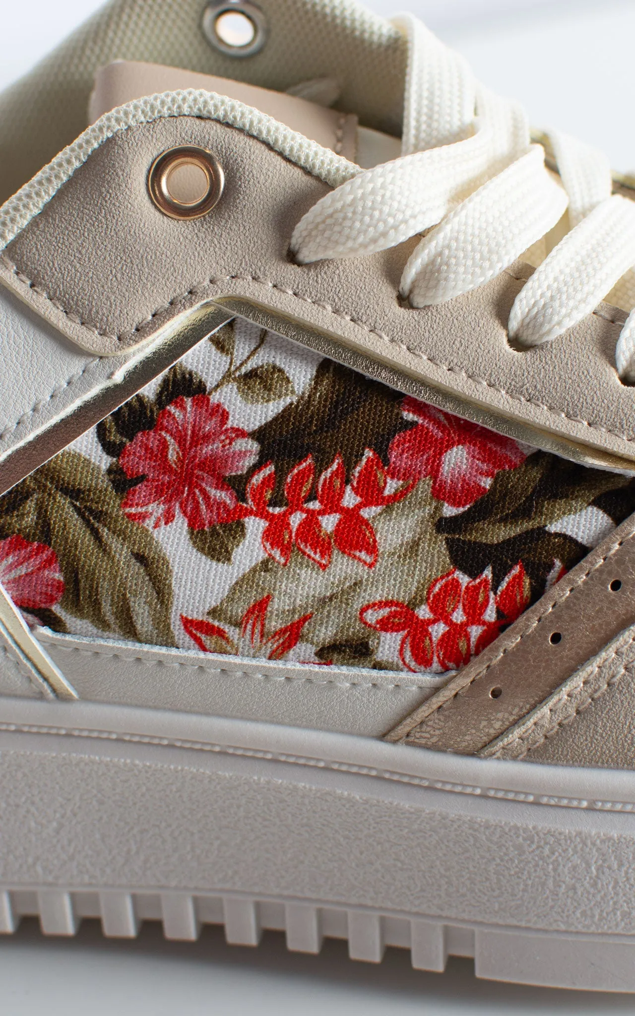 Mel Trainer | Floral | Beige