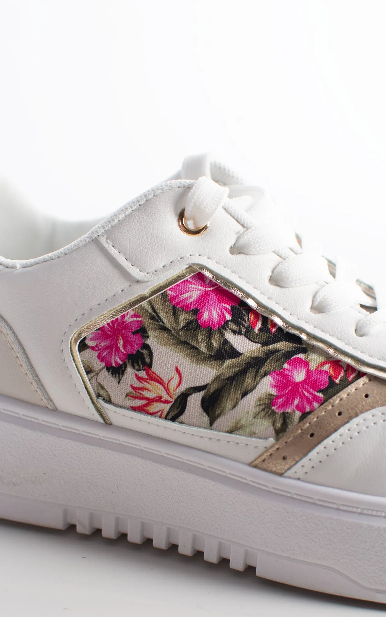 Mel Trainer | Floral | White