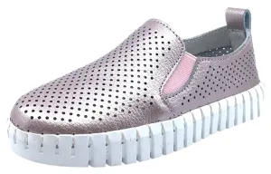 My Brooklyn Girl's Metallic Pink Leather Coney Island Sneaker