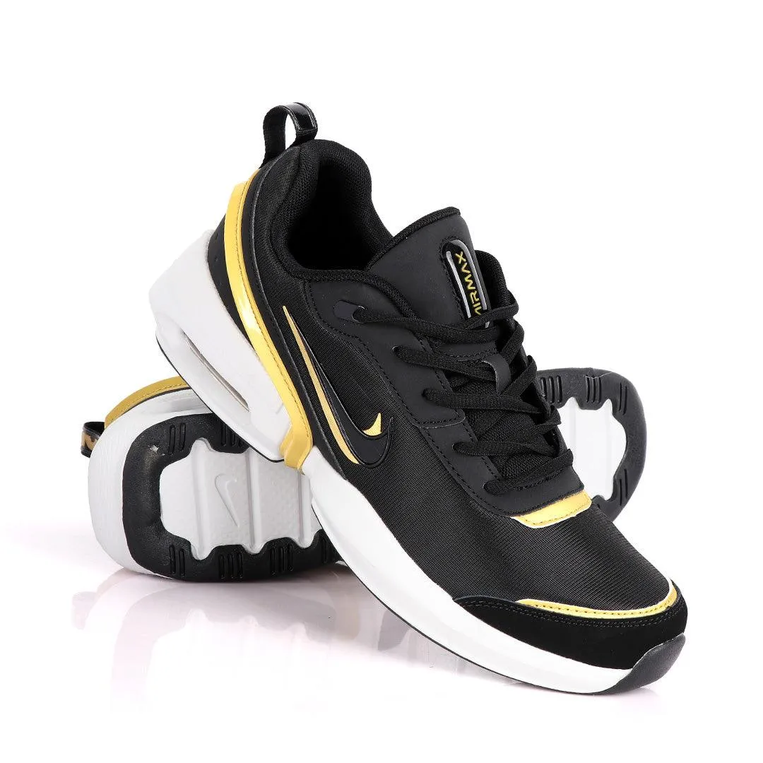 NK Max Tavas Se Black With Classic Gold Design Sneakers