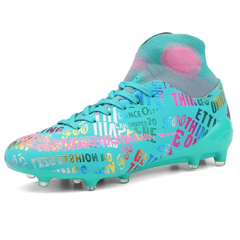 ScoreMaster Mbappé Style Dual Colored Mismatched Soccer Shoes