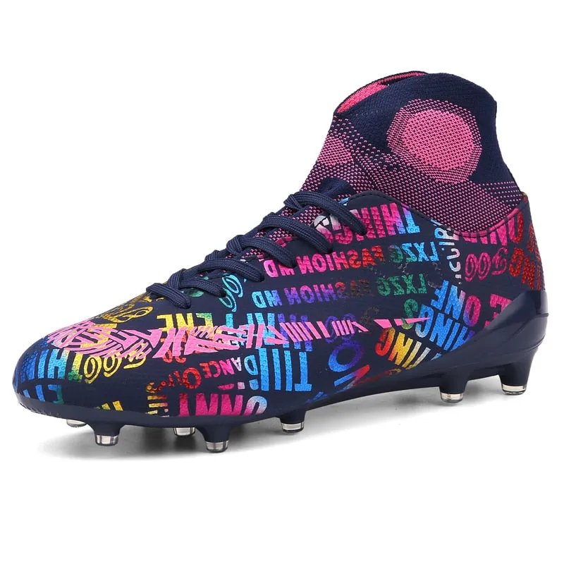 ScoreMaster Mbappé Style Dual Colored Mismatched Soccer Shoes