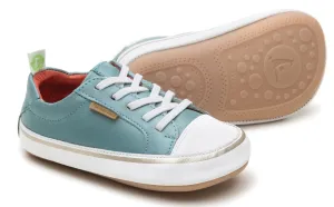 Tip Toey Joey Boy's and Girl's Funky Sneakers, Antique Green/White